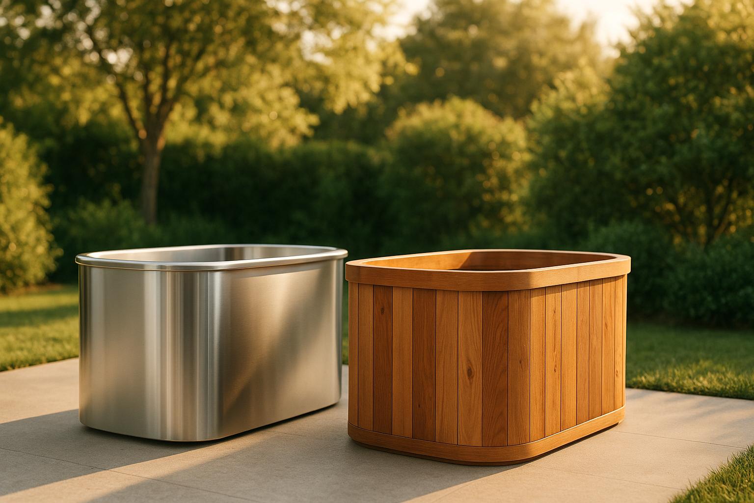 Stainless Steel vs. Cedar: Outdoor Cold Tub Materials - ColdPlungeTubs.com